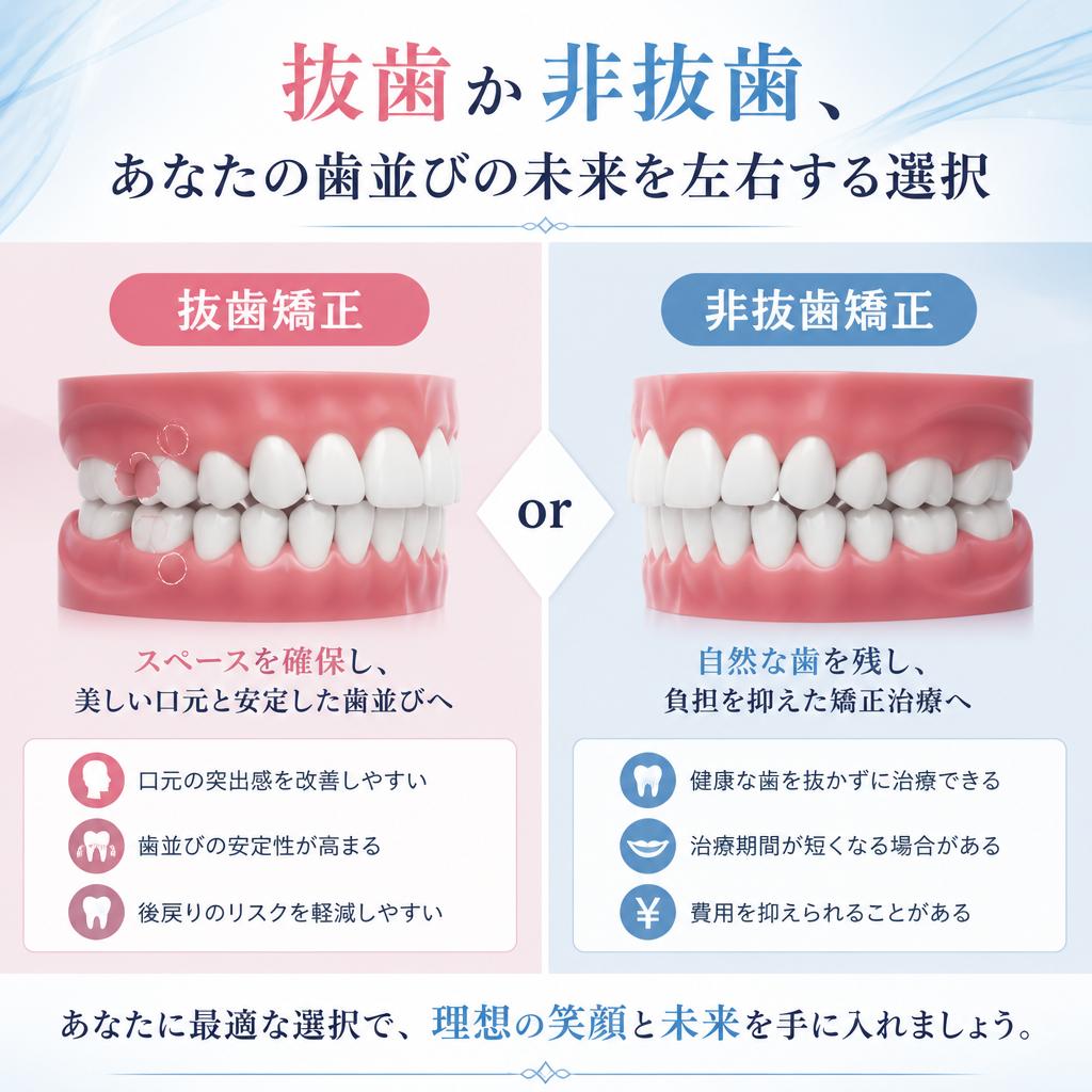 抜歯か非抜歯、あなたの歯並びの未来を左右する選択