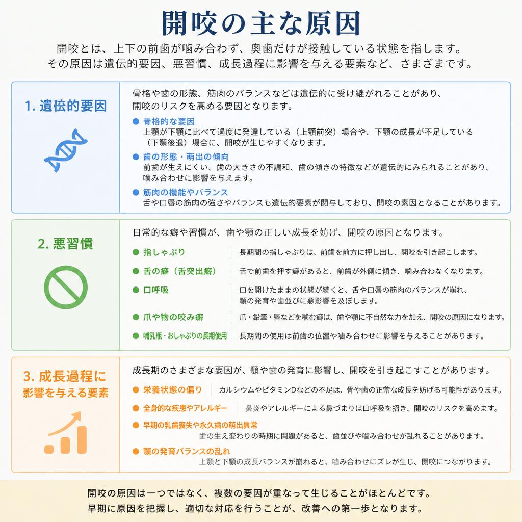 2. 開咬の原因