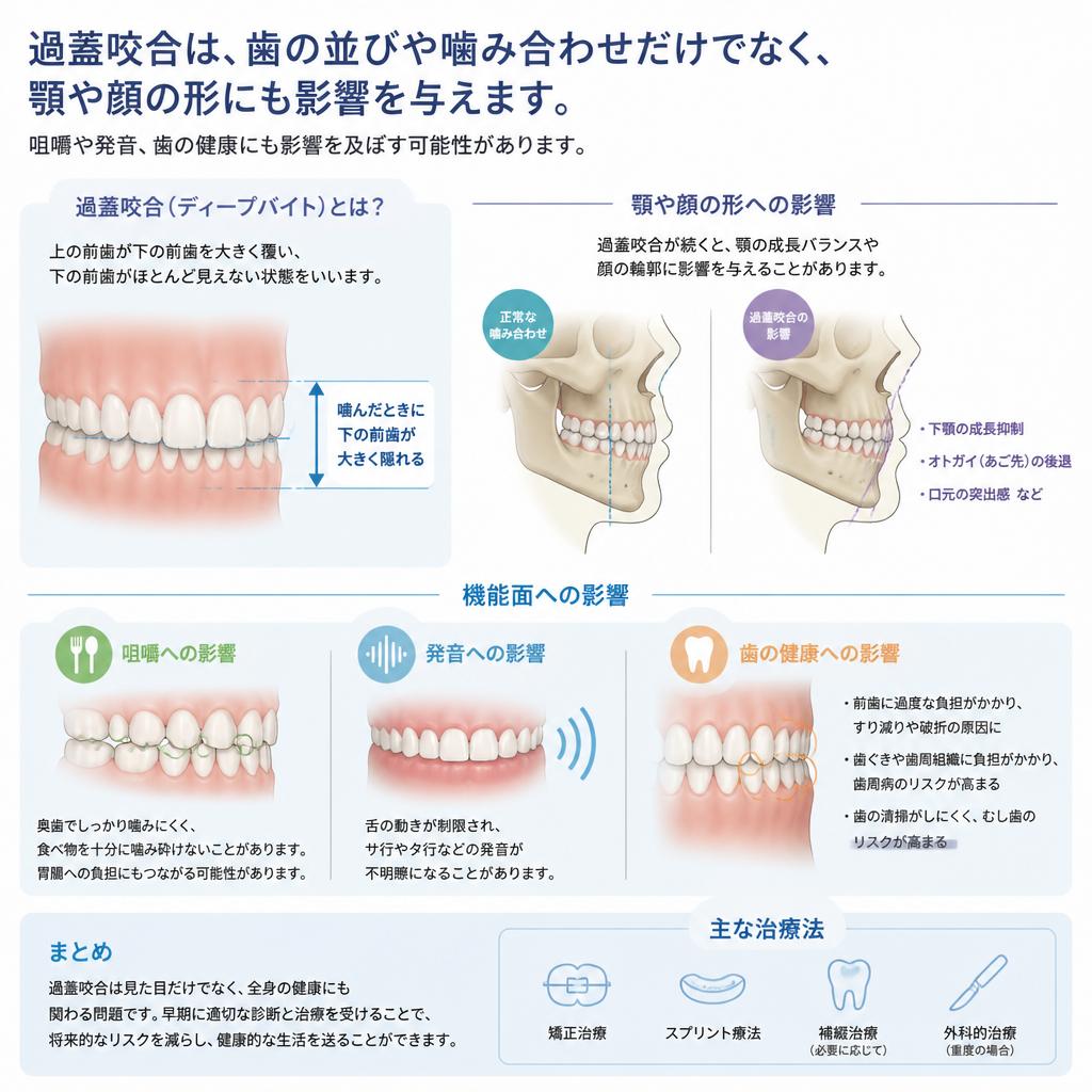 過蓋咬合の影響