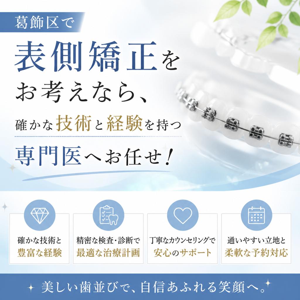 葛飾区で表側矯正をお考えなら、確かな技術と経験を持つ専門医院へお任せ！